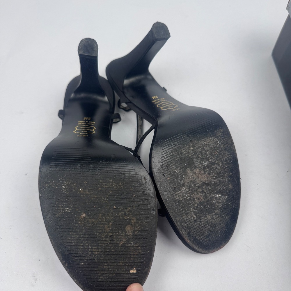 Metaphor Women's 9 Black Heidi Heel 4" Strappy with Box EUC - Picture 2 of 6